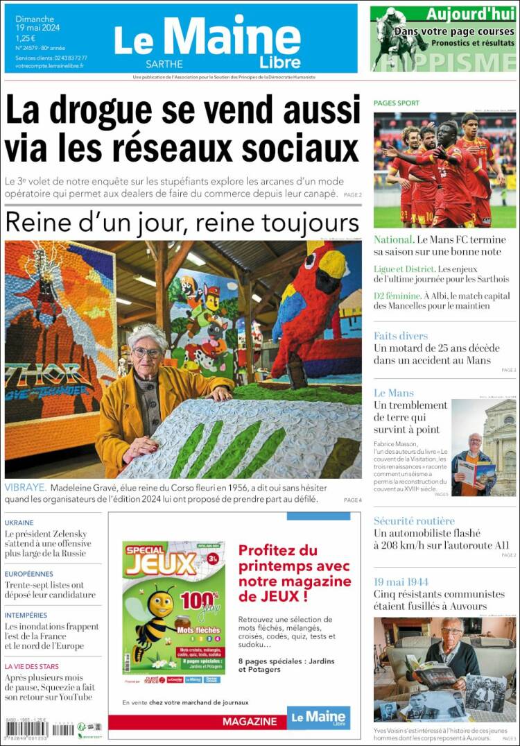 Portada de Le Maine Libre (Francia)