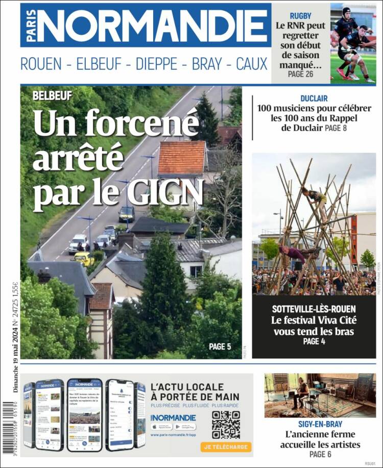 Portada de Paris Normandie (Francia)