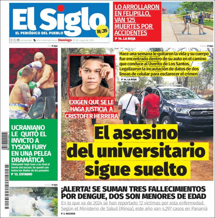 Portada de El Siglo (Panam&aacute;)