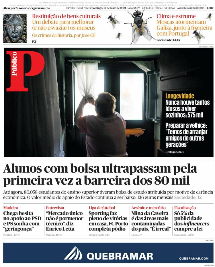 Portada de Público (Portugal)