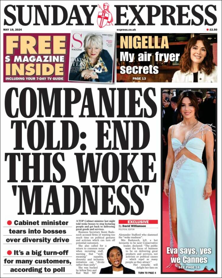 Portada de Daily Express (Reino Unido)