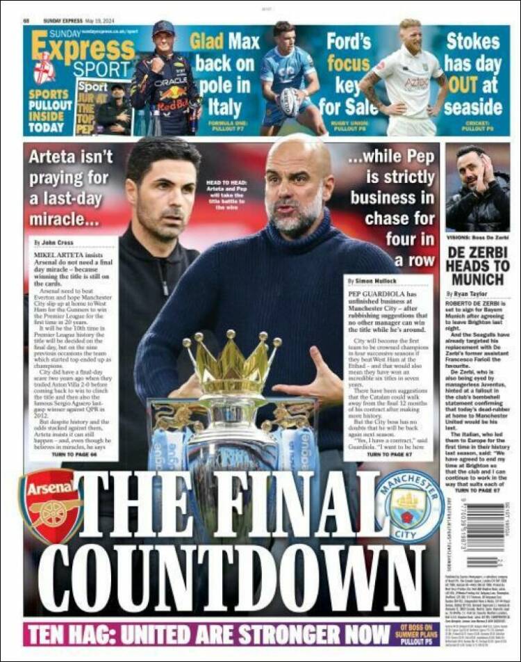 Portada de Express Sport (Reino Unido)