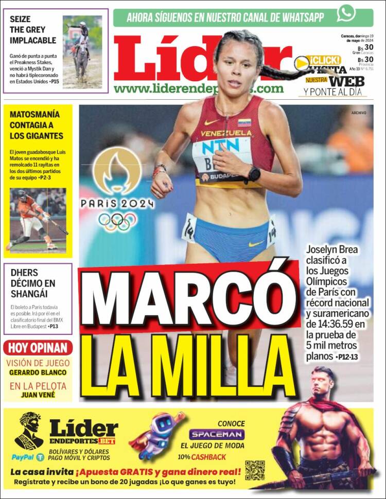 Portada de Lider en deportes (Venezuela)