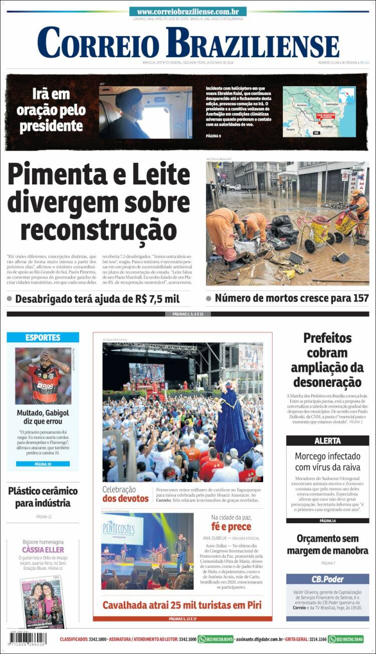Portada de Correio Braziliense (Brasil)