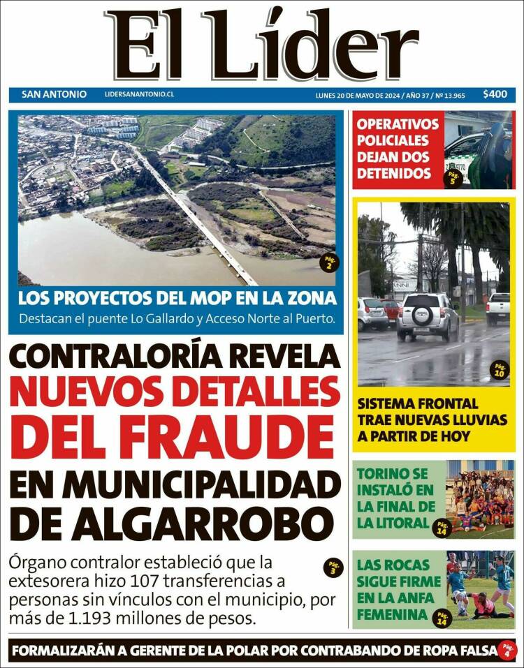 Portada de Lider de San Antonio (Chile)