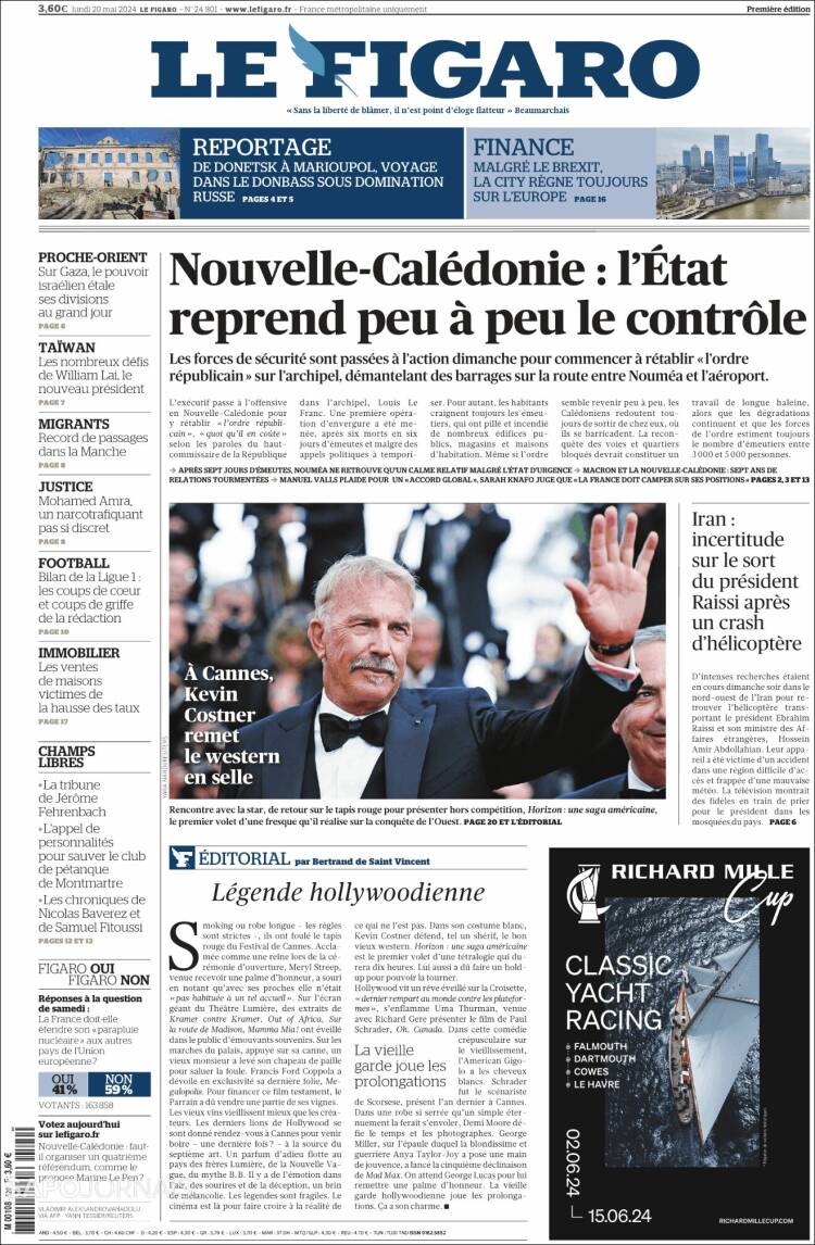 Portada de Le Figaro (Francia)