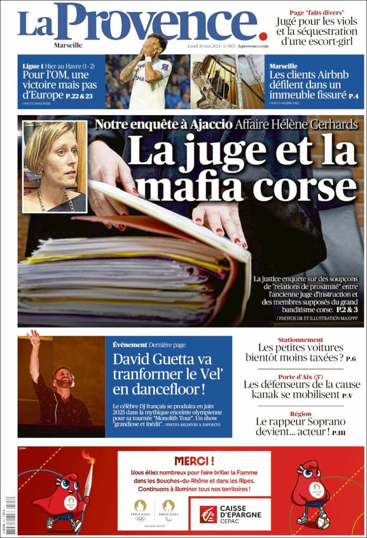 Portada de La Provence (Francia)