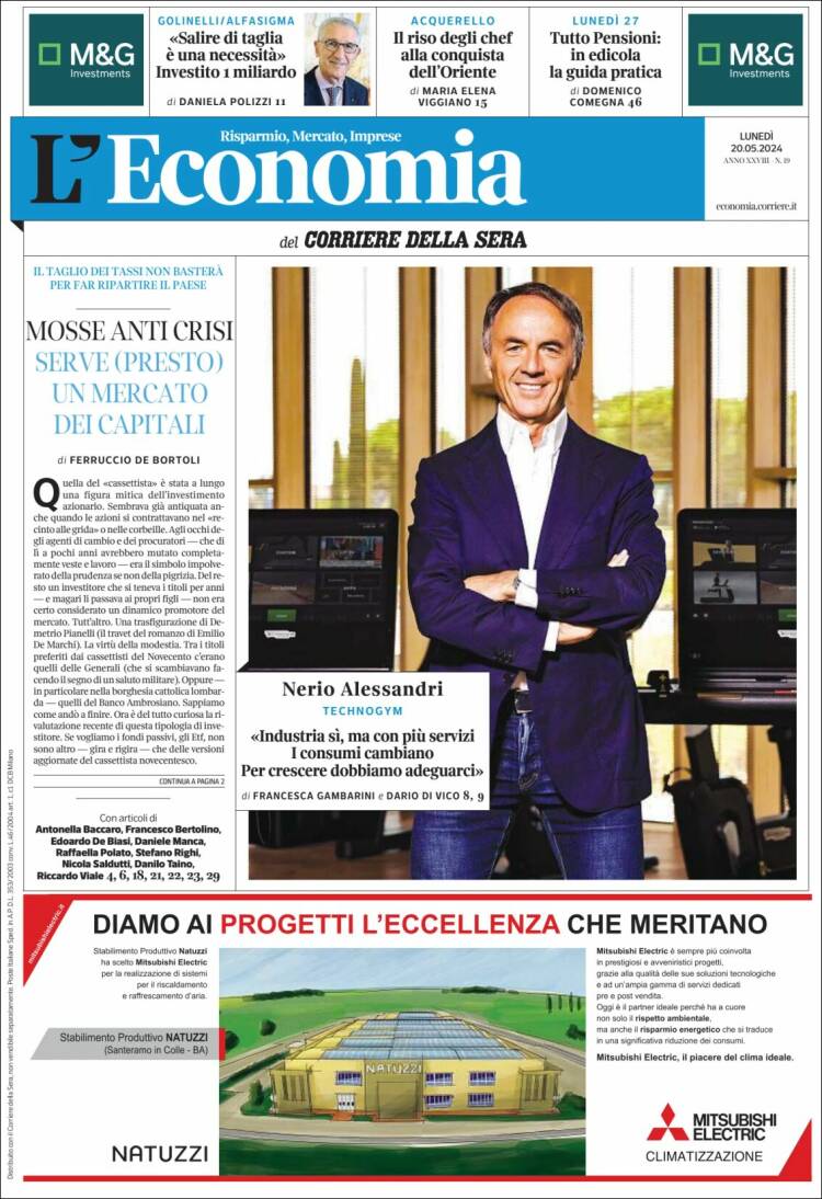 Portada de L'Economia (Italia)