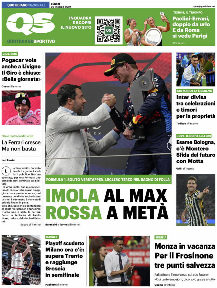 Portada de Quotidiano Sportivo (Italia)