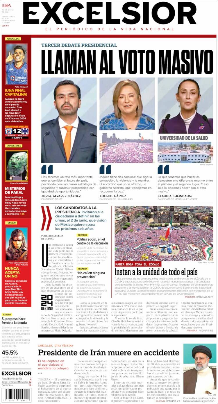 Portada de Excelsior (México)