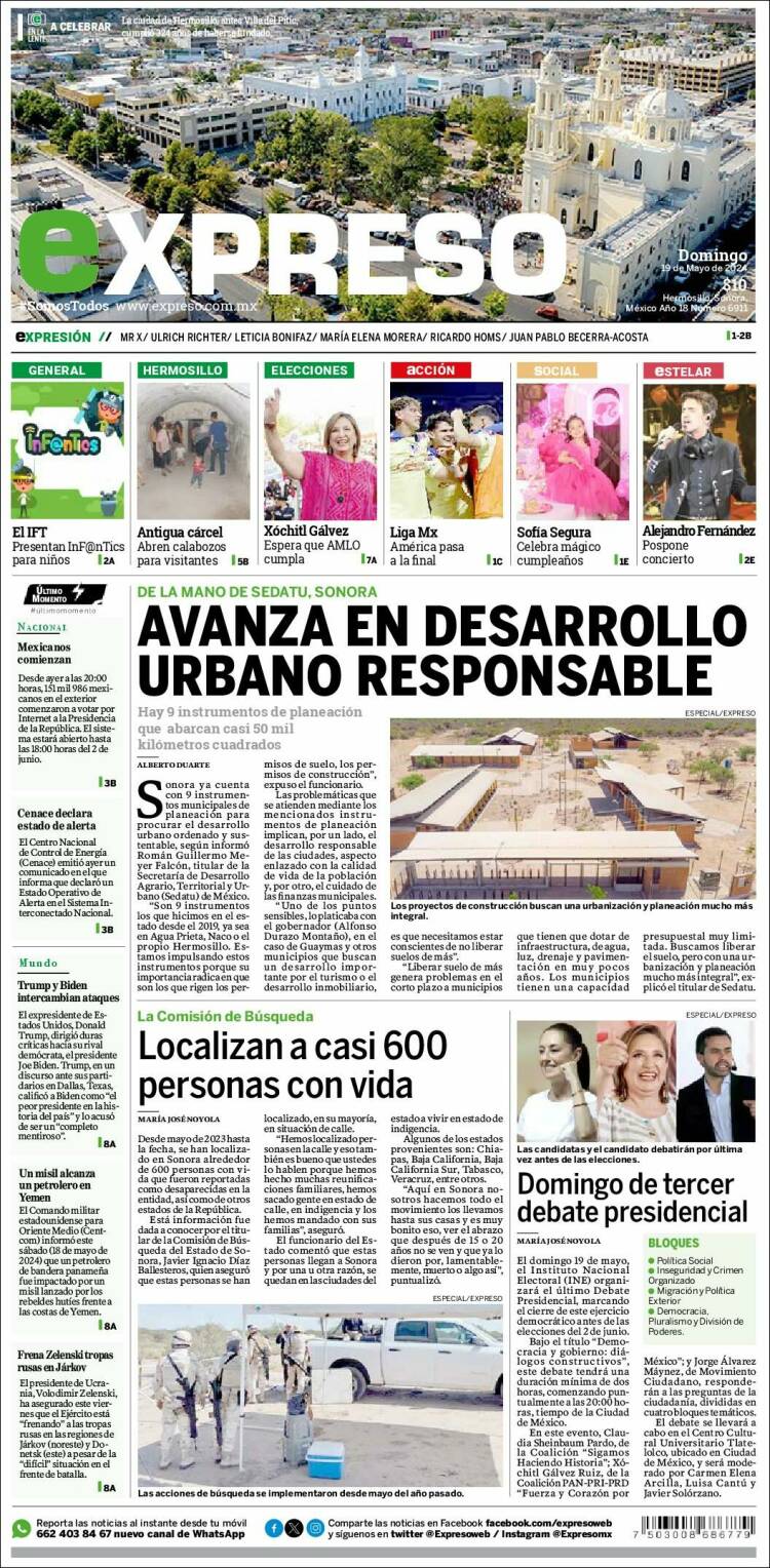 Portada de Expreso (México)