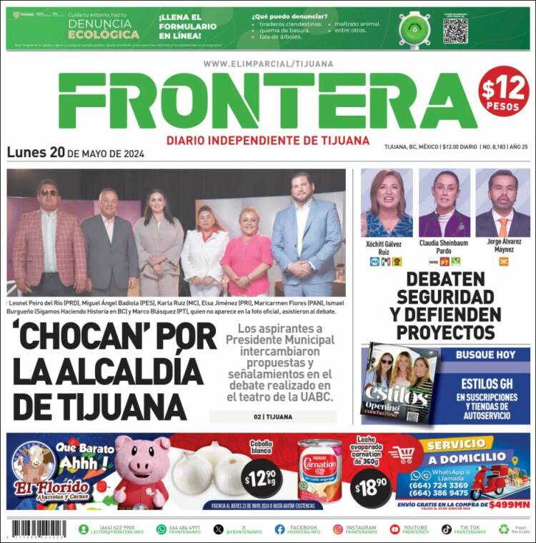 Portada de Frontera (México)