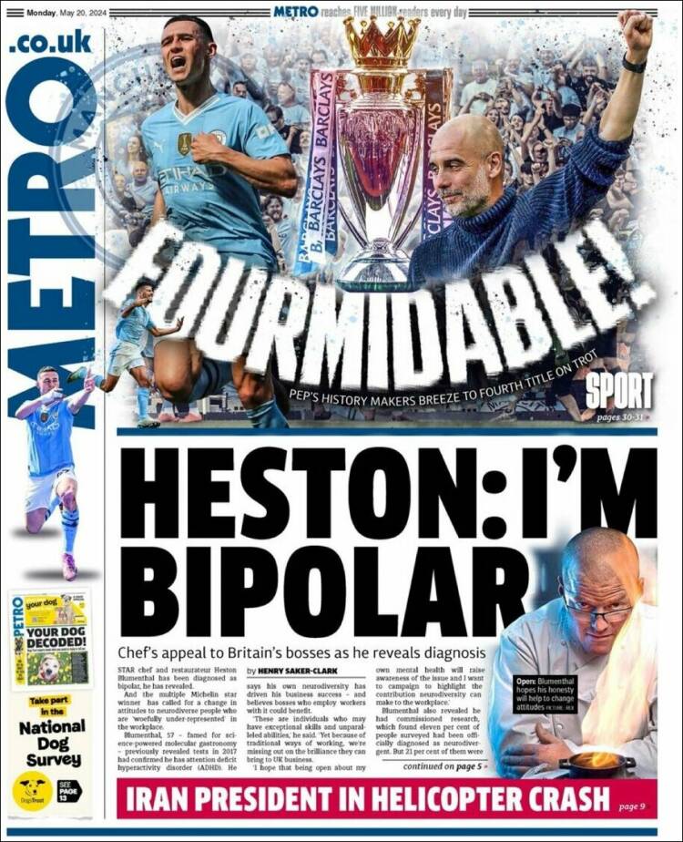 Portada de Metro (Reino Unido)