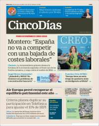 Portada de Cinco Días (España)