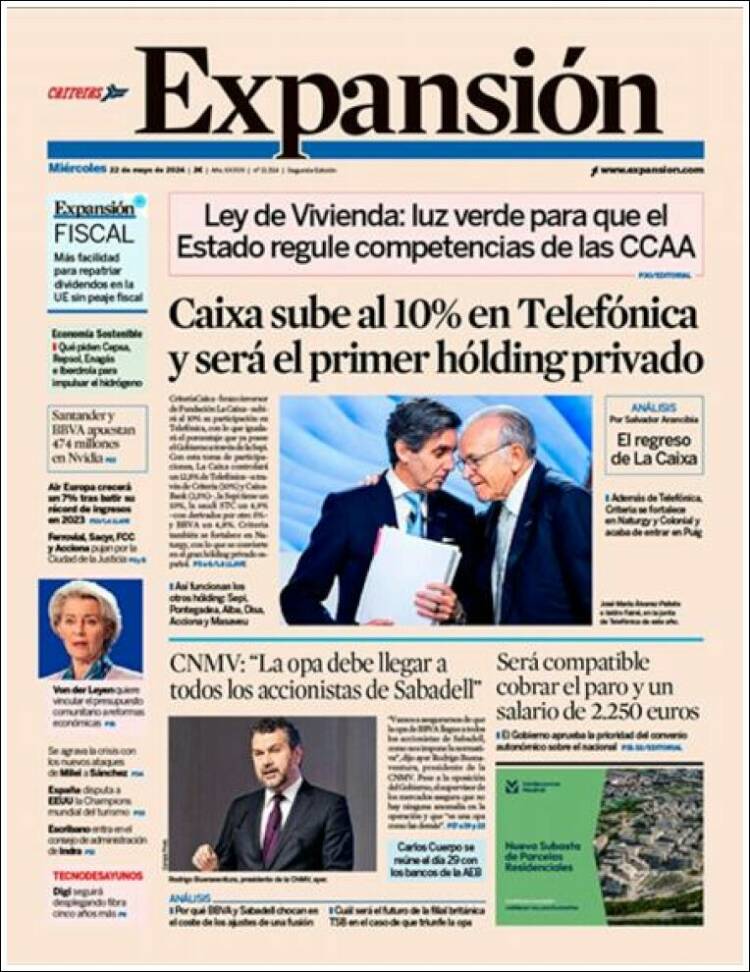 Portada de Expansión (España)