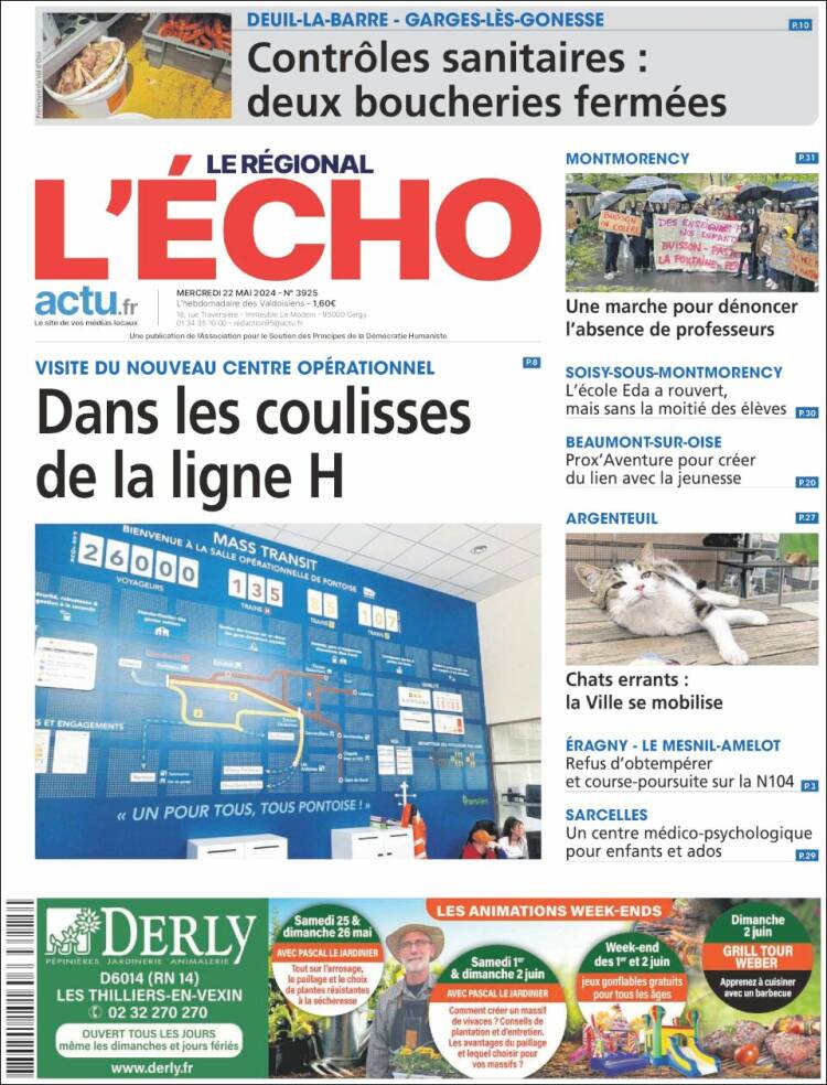 Portada de L'Echo de la Haute-Vienne (Francia)
