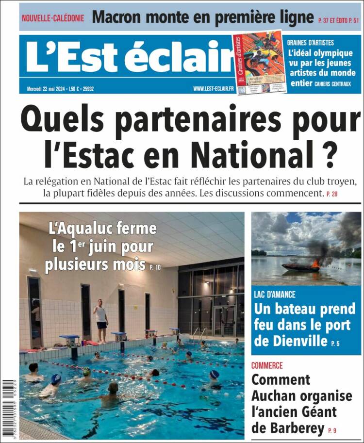 Portada de L'Est Eclair (Francia)