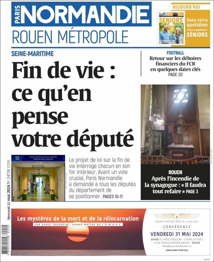 Portada de Paris Normandie (Francia)