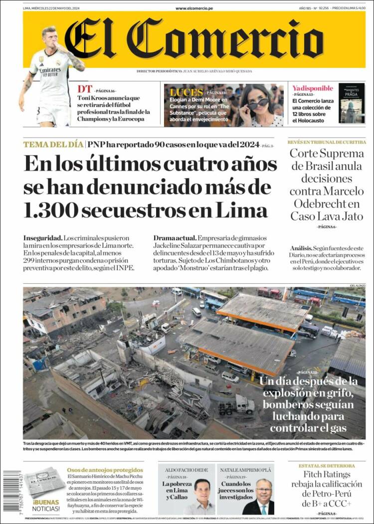 Portada de El Comercio (Perú)