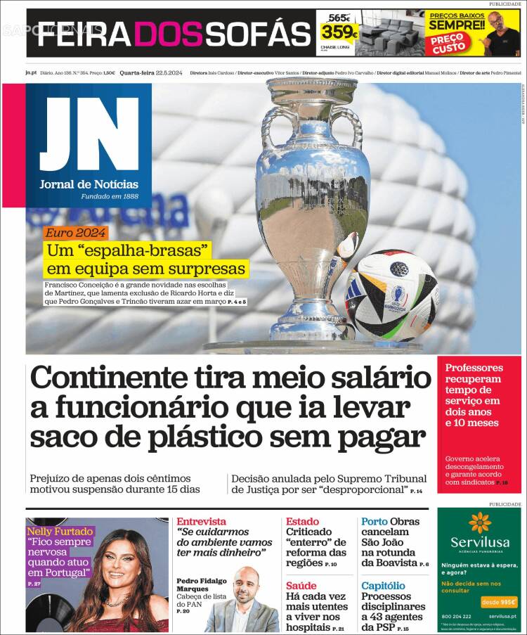 Portada de Jornal de Notícias (Portugal)