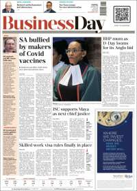 Portada de Business Day (South Africa)