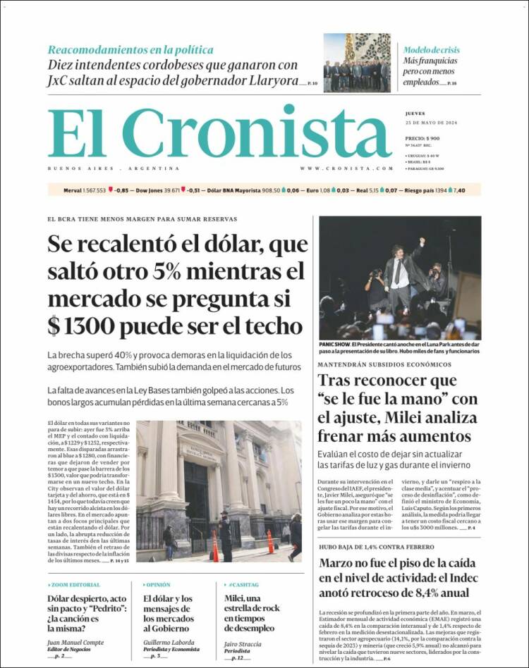 Portada de El Cronista Comercial (Argentina)