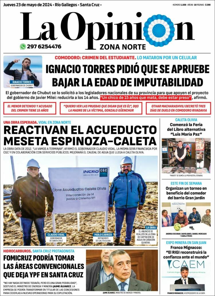 Portada de La Opinión Zona Norte (Argentina)