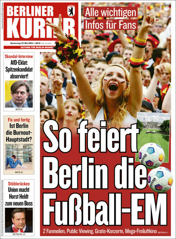 Portada de Berliner Kurier - Startseite BK (Alemania)