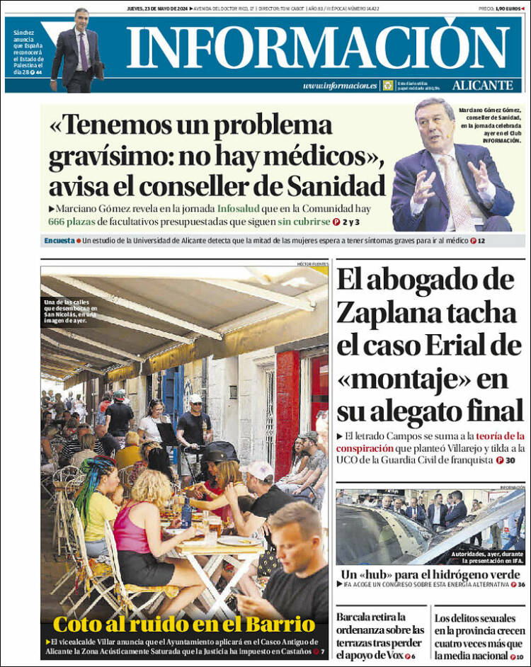 Portada de Diario Información (España)