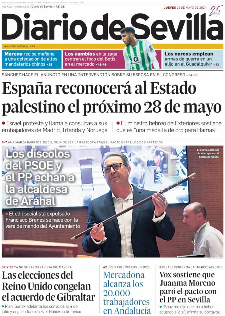 Portada de Diario de Sevilla (España)