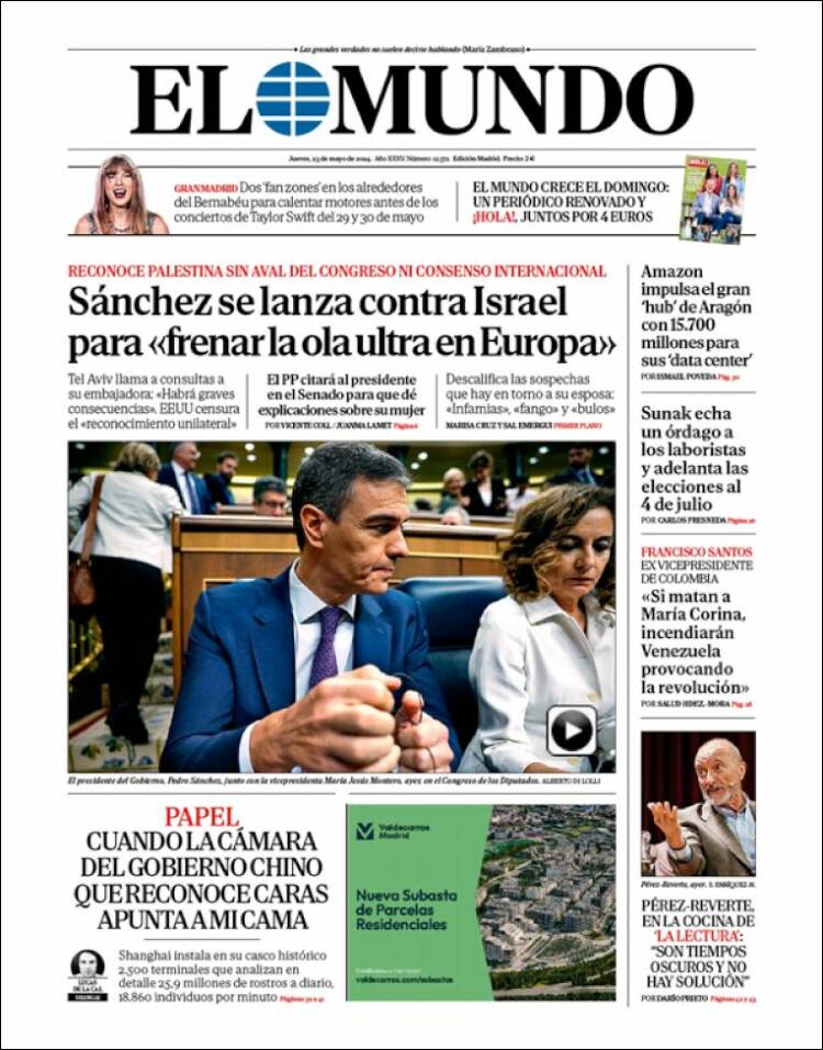 Portada de El Mundo (España)