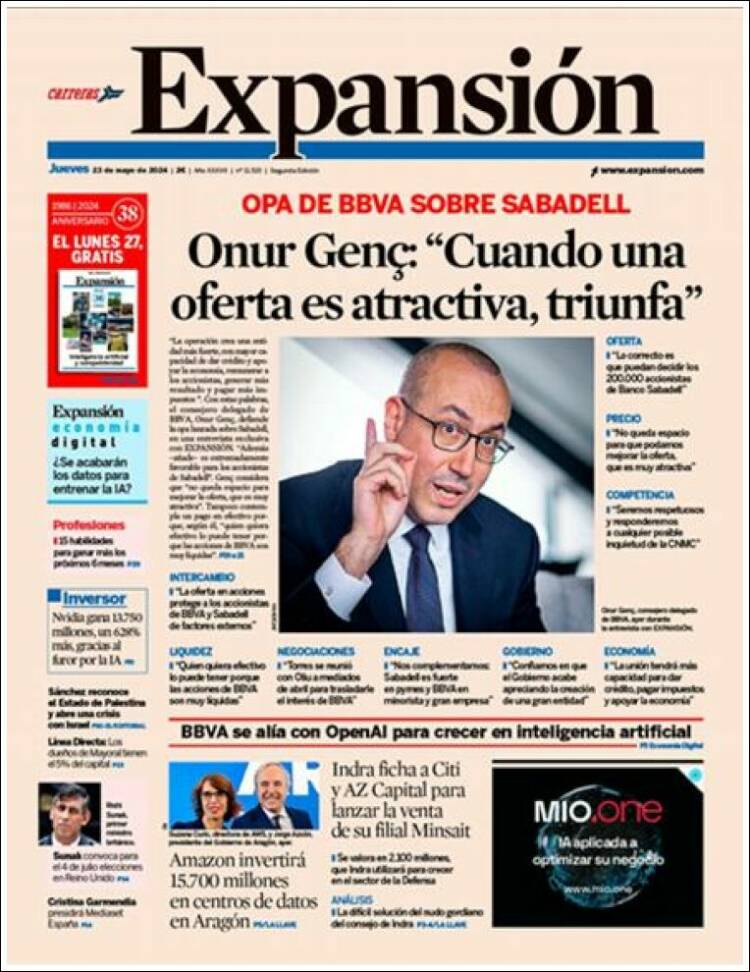 Portada de Expansión (Espa&ntilde;a)
