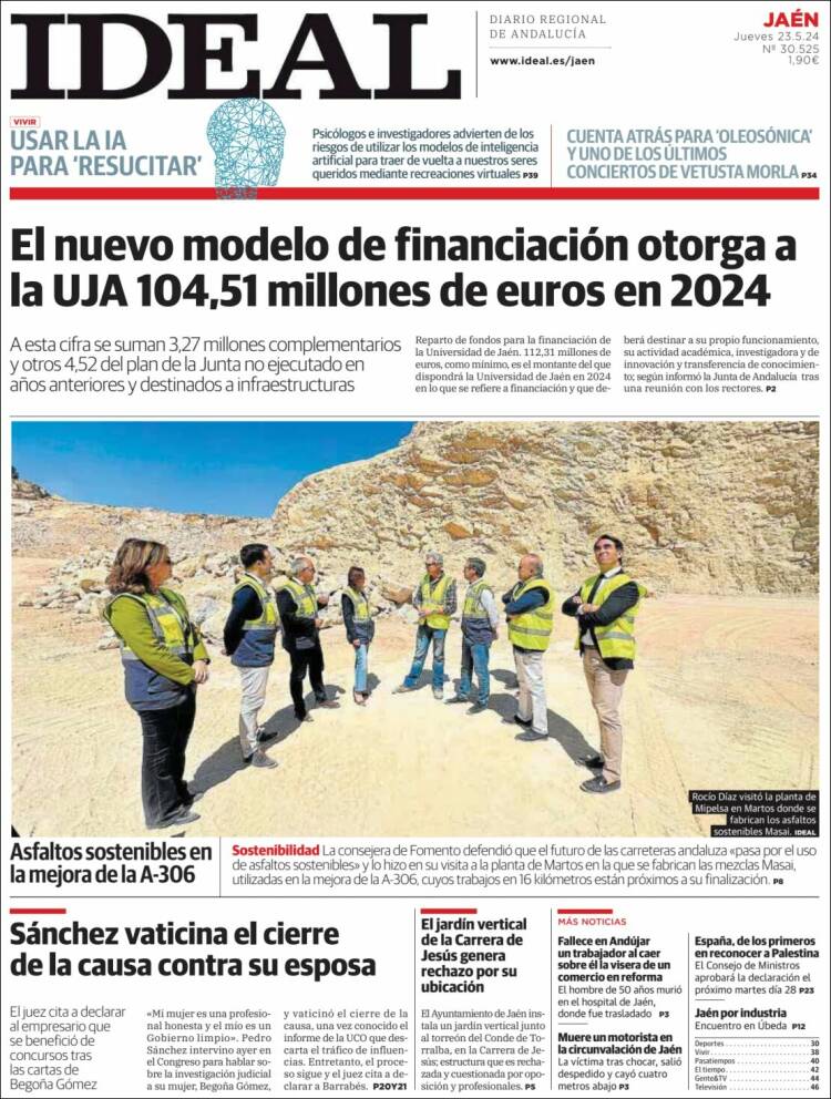 Portada de El Ideal de Jaén (España)