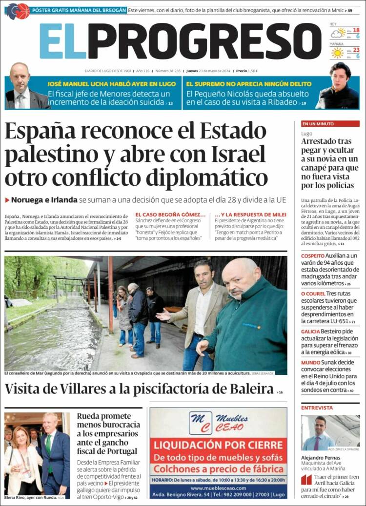 Portada de El Progreso (España)