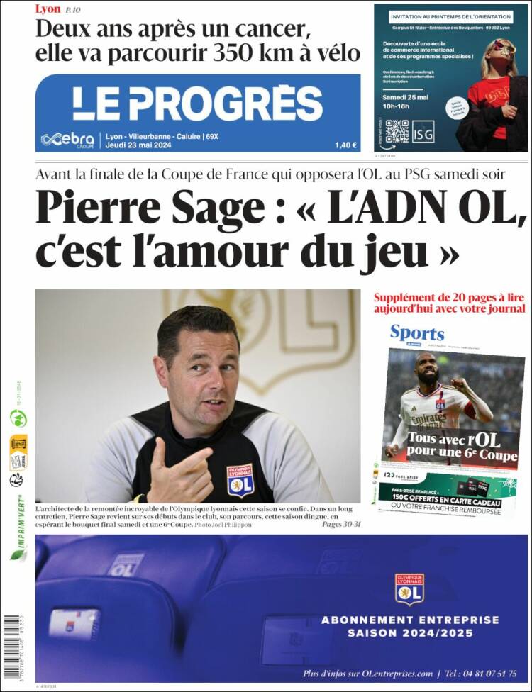 Portada de Progres de Fecamp (Francia)