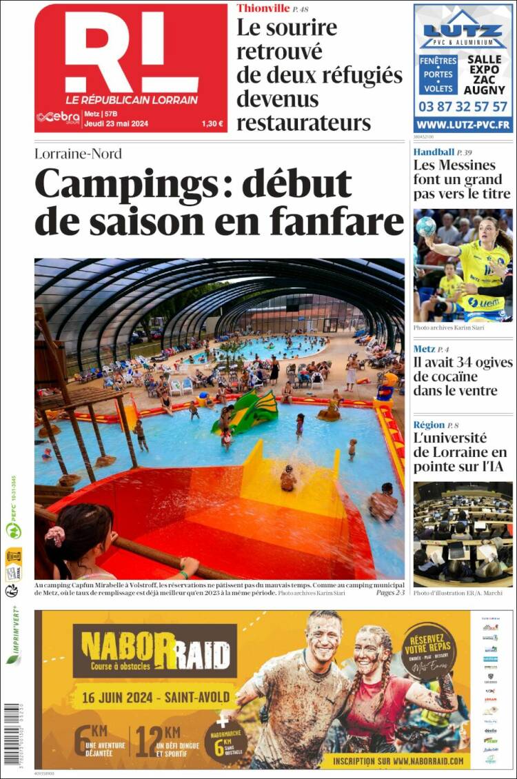 Portada de Le Republicain Lorrain (Francia)