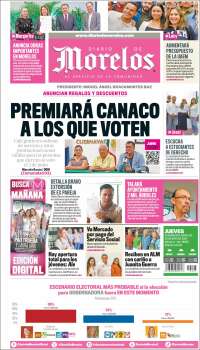 Portada de Diario de Morelos (Mexico)