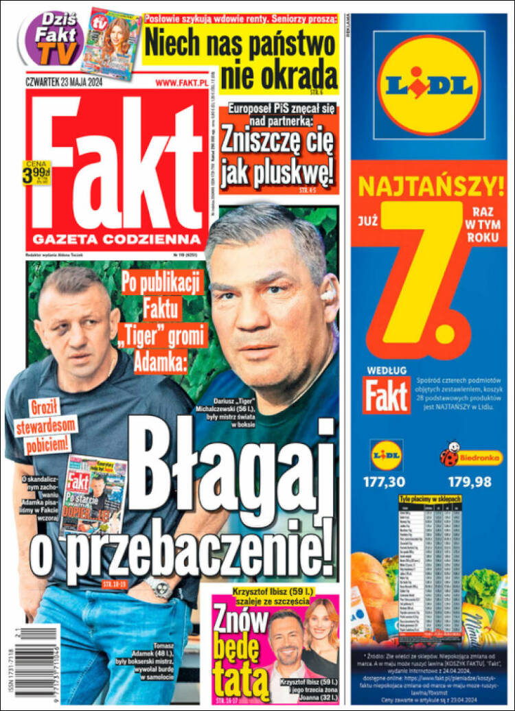 Portada de Fakt (Polonia)