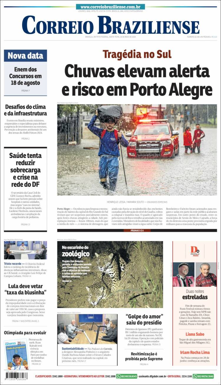 Portada de Correio Braziliense (Brasil)