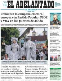 Portada de El Adelantado de Segovia (España)