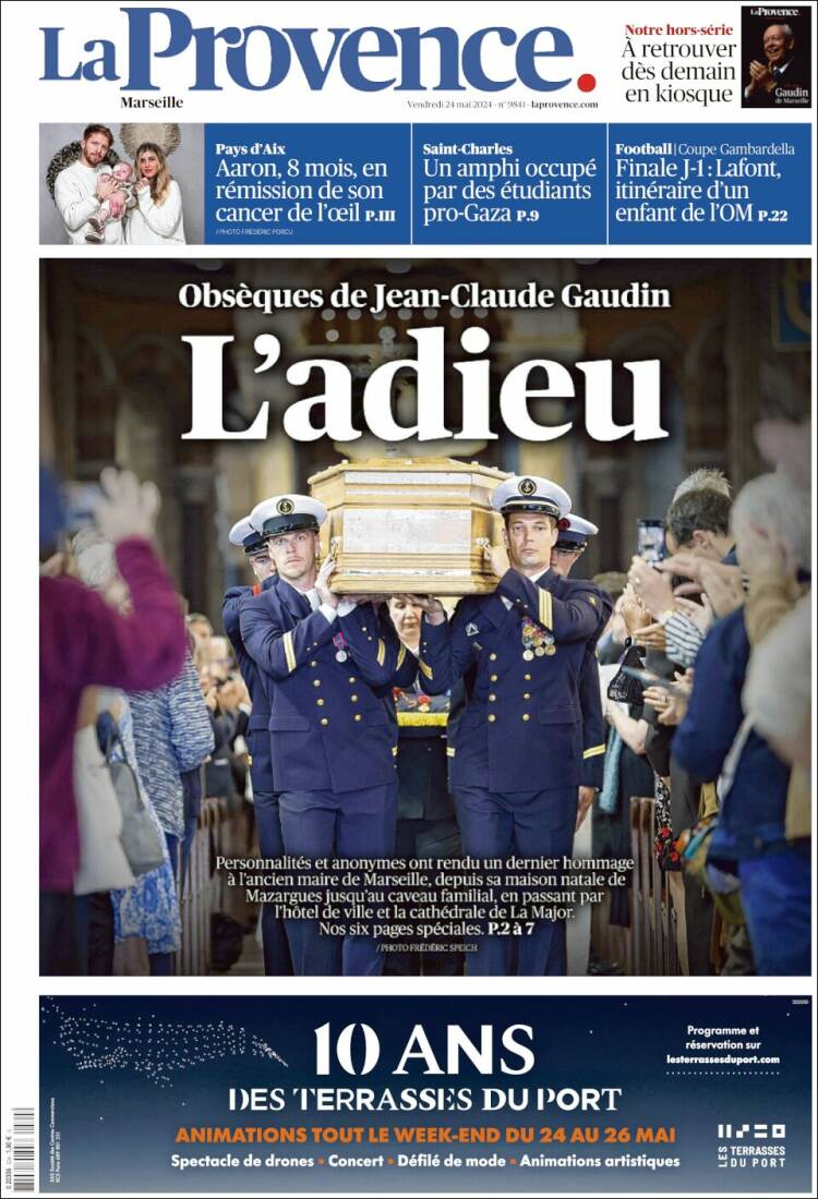 Portada de La Provence (Francia)