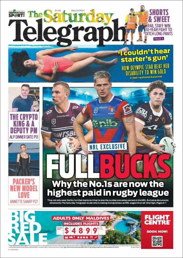 Portada de The Daily Telegraph (Australia)