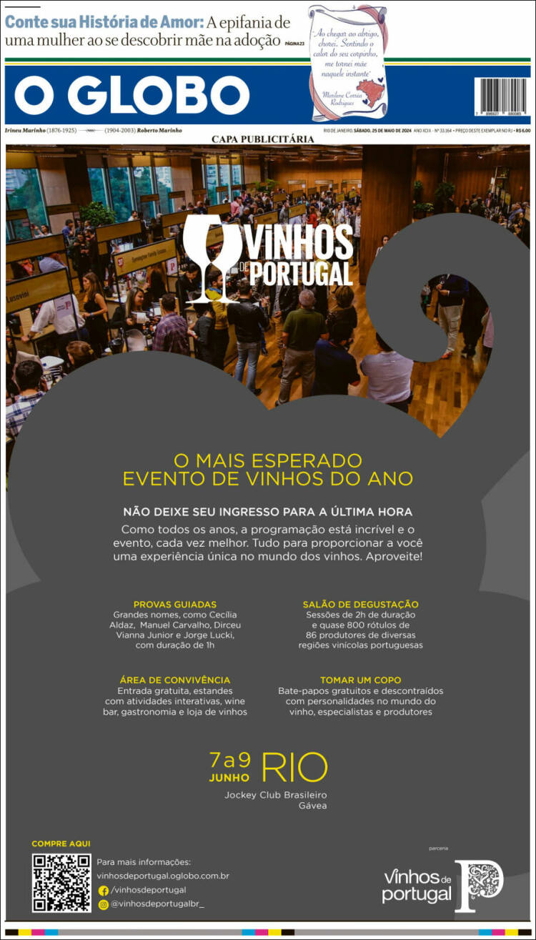 Portada de O Globo (Brasil)