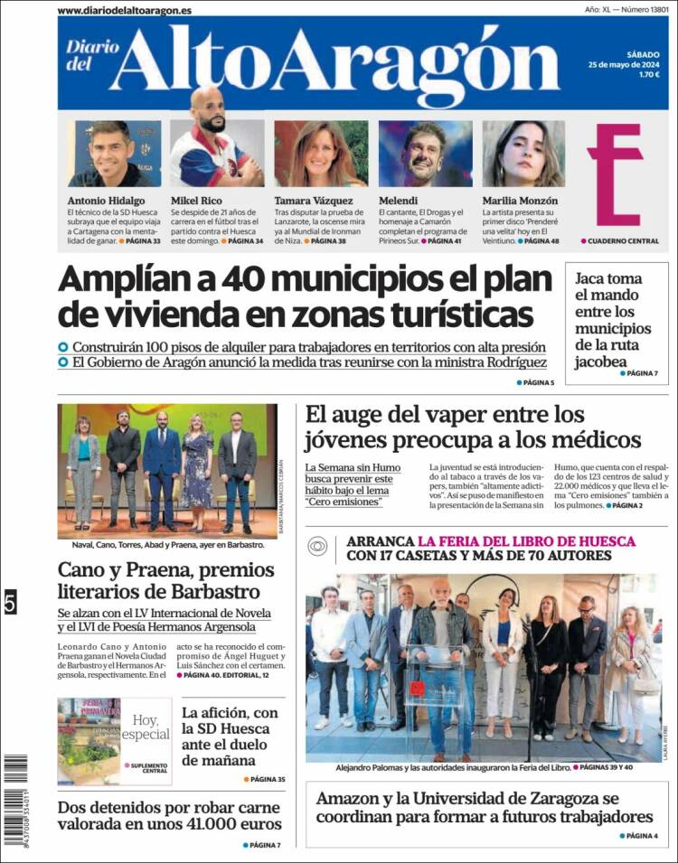 Portada de Diario del AltoAragón (España)