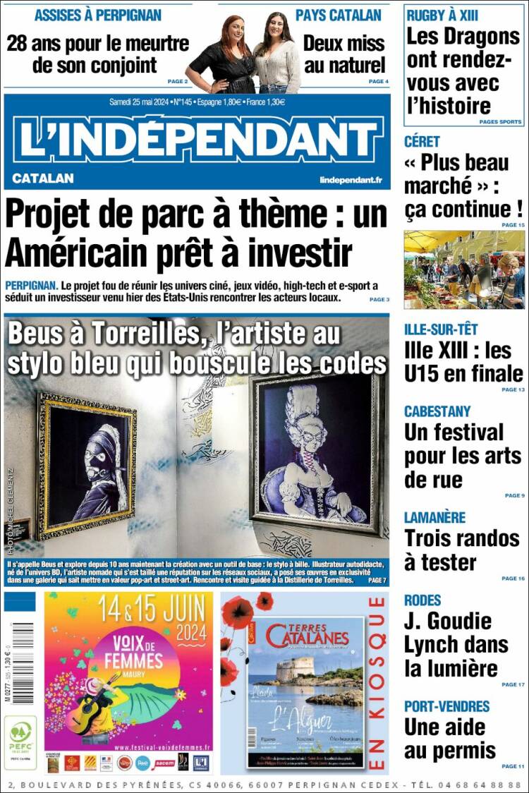 Portada de Le Indépendant (Francia)