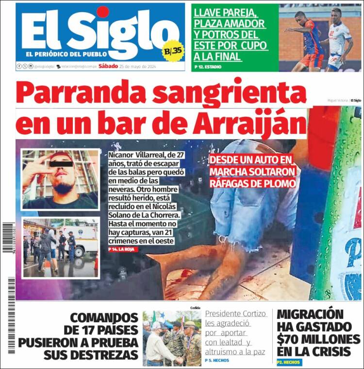 Portada de El Siglo (Panam&aacute;)