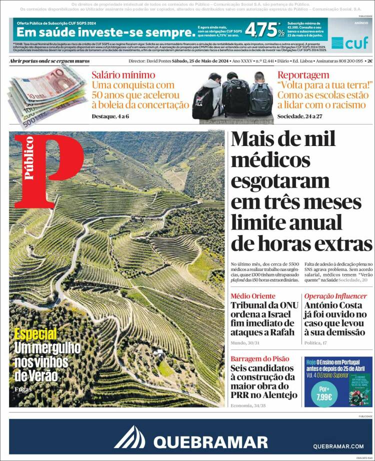 Portada de Público (Portugal)