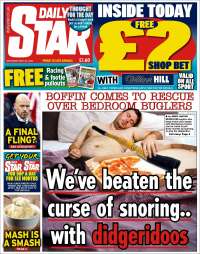 Portada de Daily Star (Reino Unido)