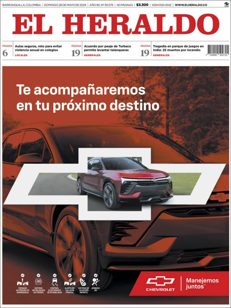 Portada de El Heraldo (Colombia)