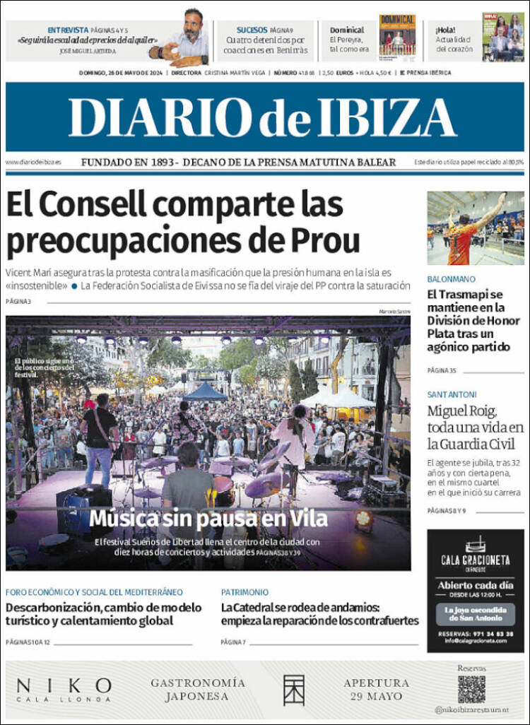 Portada de Diario de Ibiza (España)